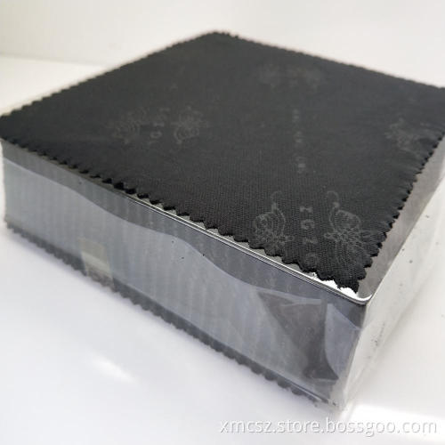 Screen print black microfiber lens cloth